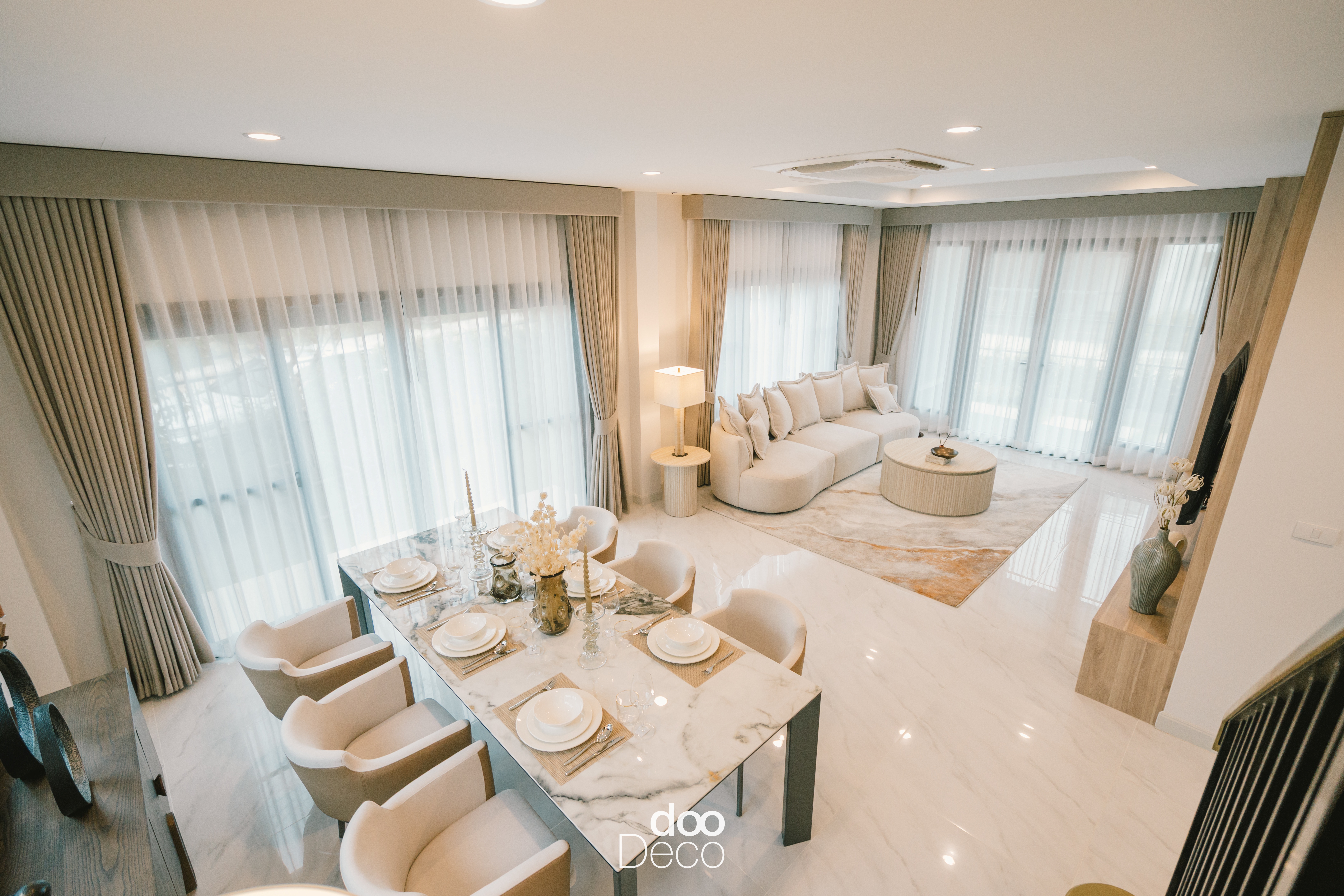 งานตกแต่งและบิ้วอิน-ฟิตอินสไตล์ Modern Luxury ห้องรับประทานอาหาร โครงการ Supalai Lake Ville Phuket