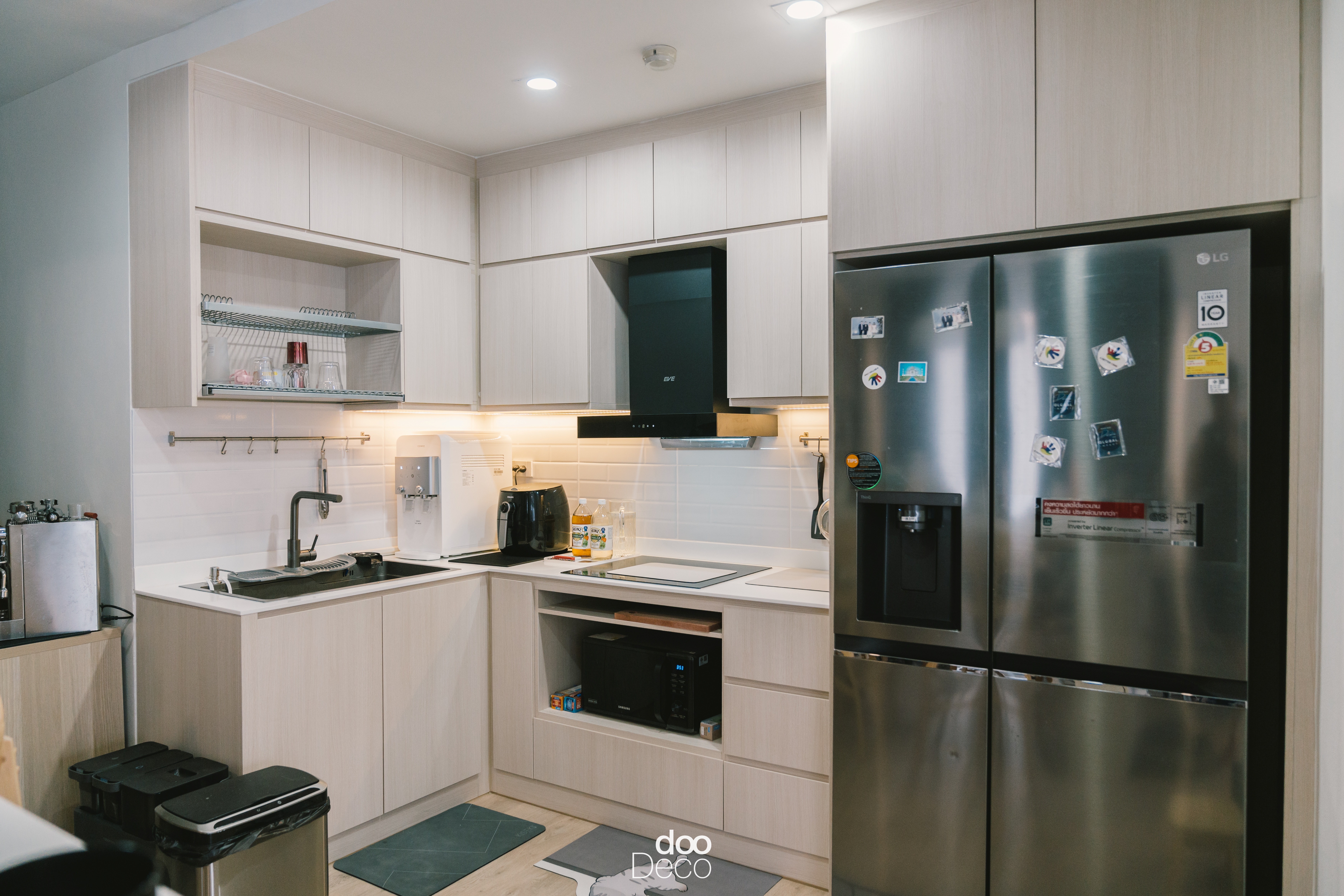 งานตกแต่งและบิ้วอิน-ฟิตอินสไตล์ Modern ห้องครัว โครงการ Amanta Ratchada