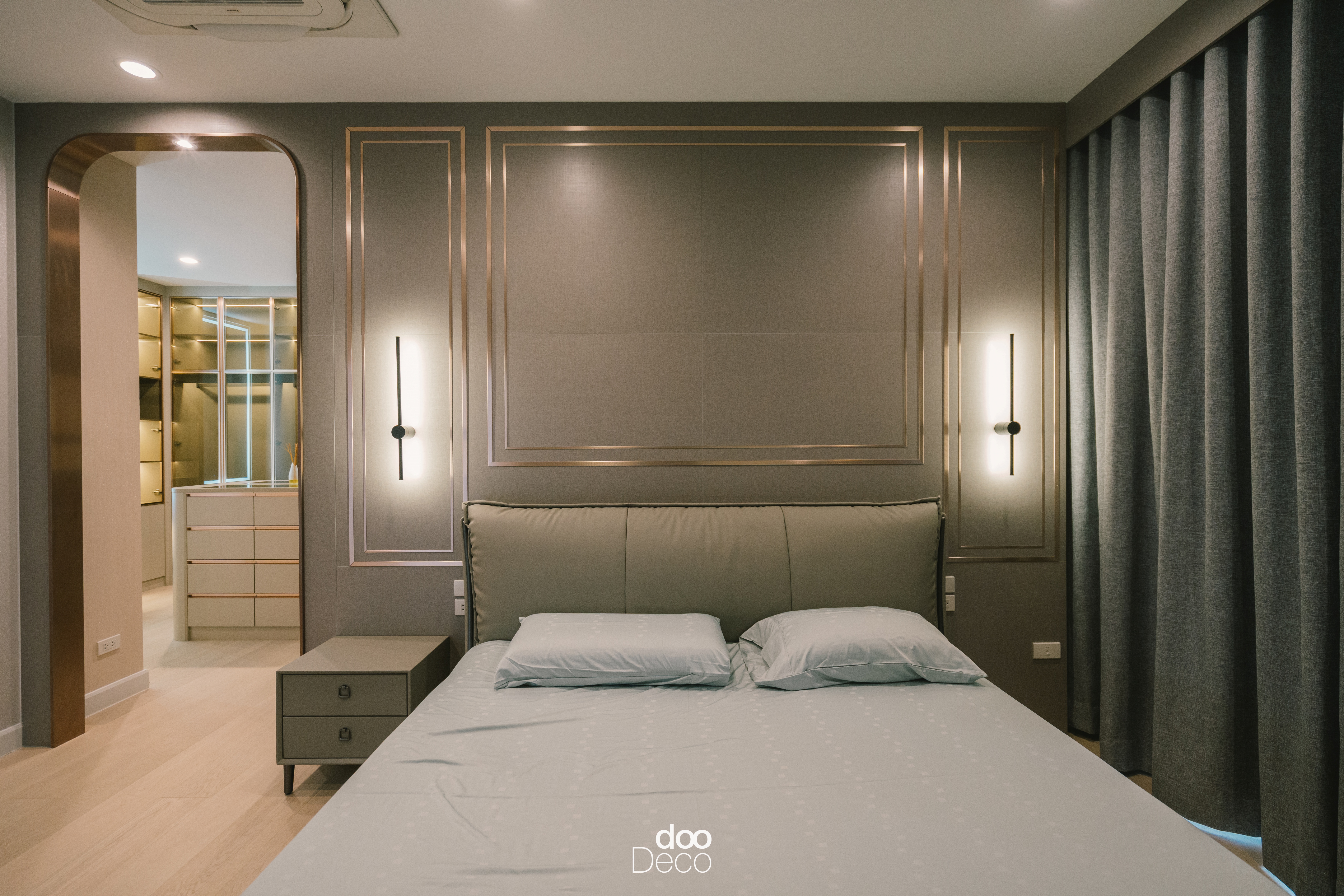 งานตกแต่งและบิ้วอิน-ฟิตอินสไตล์ Modern Luxury ห้องนอน โครงการ Venue ID Pinklao-Salaya
