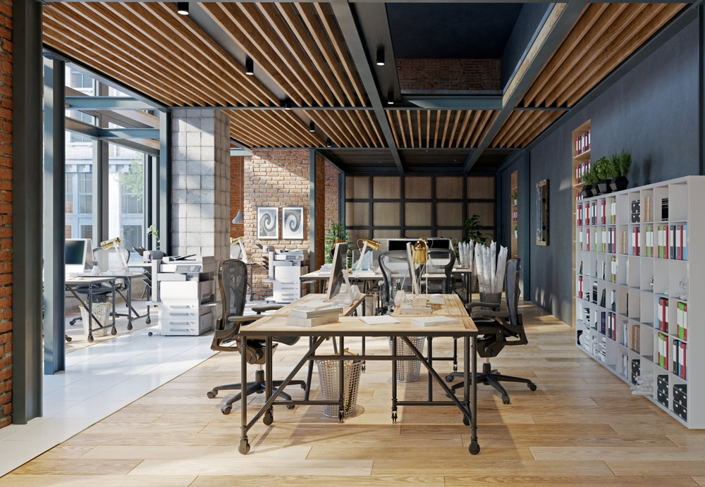 โฮมออฟฟิศดีไซน์ไม้ระแนง