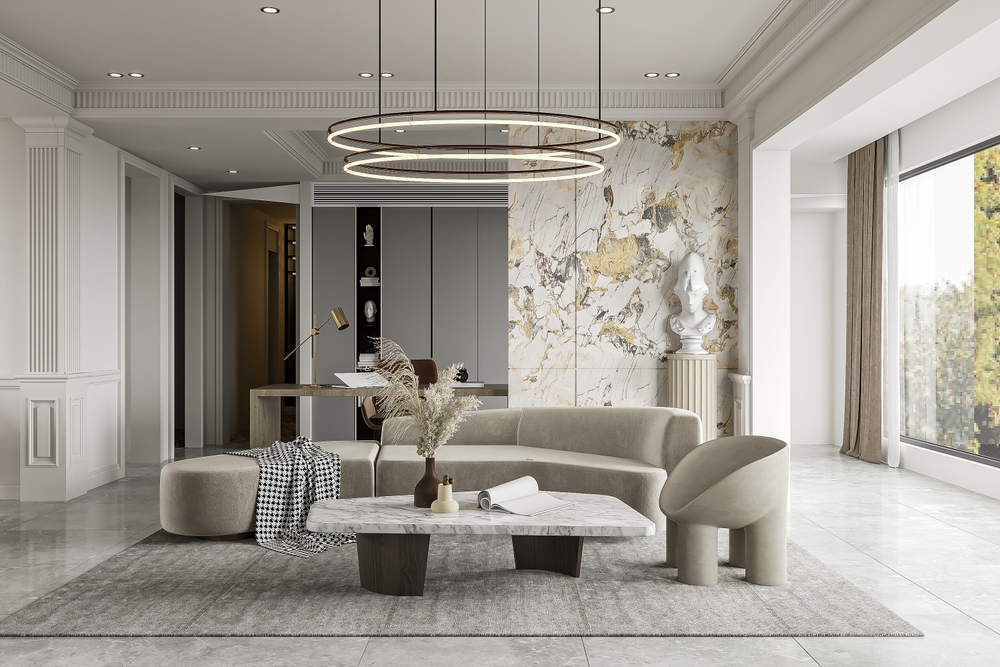 20 แบบห้องนั่งเล่นหรูสไตล์ Modern Luxury ที่มาแรงในปี 2025 | dooDeco