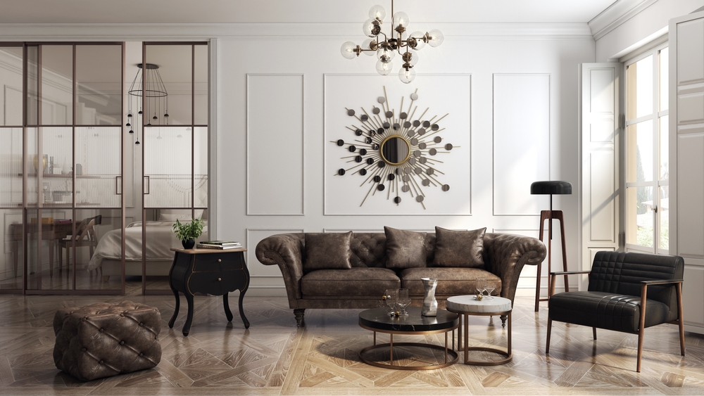 แต่งห้องนั่งเล่น Modern Classic ด้วยโซฟาหนังร่วมสมัย