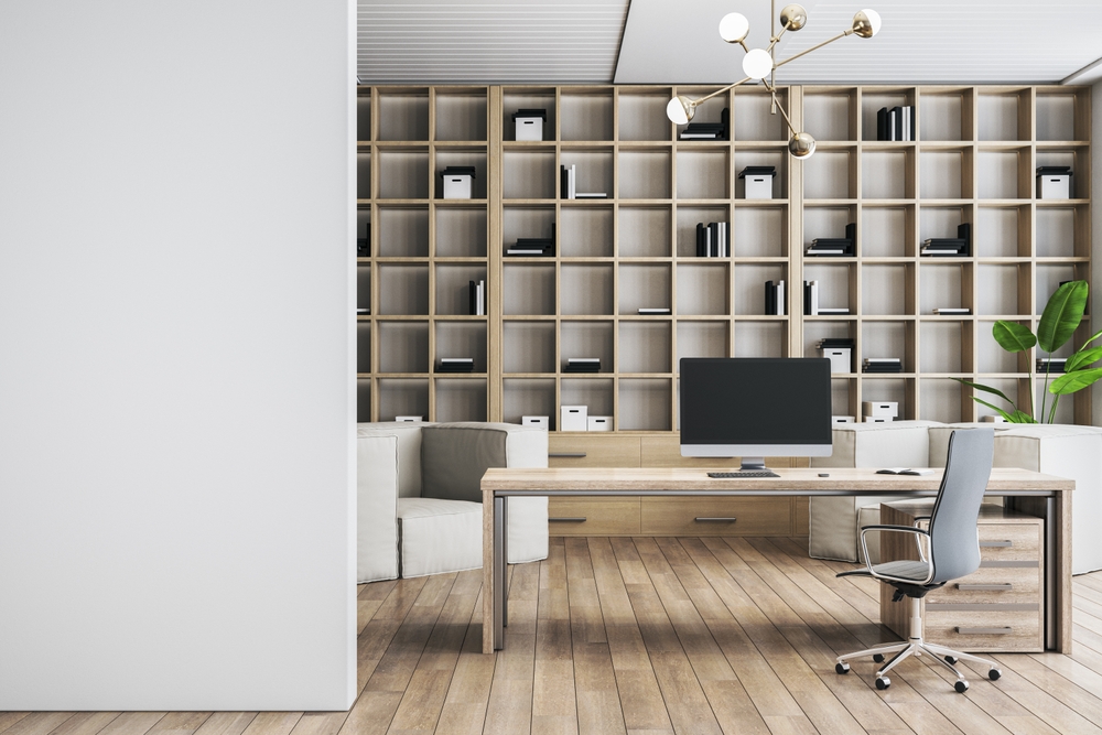 แต่งโฮมออฟฟิศด้วยชั้นวางของขนาดใหญ่