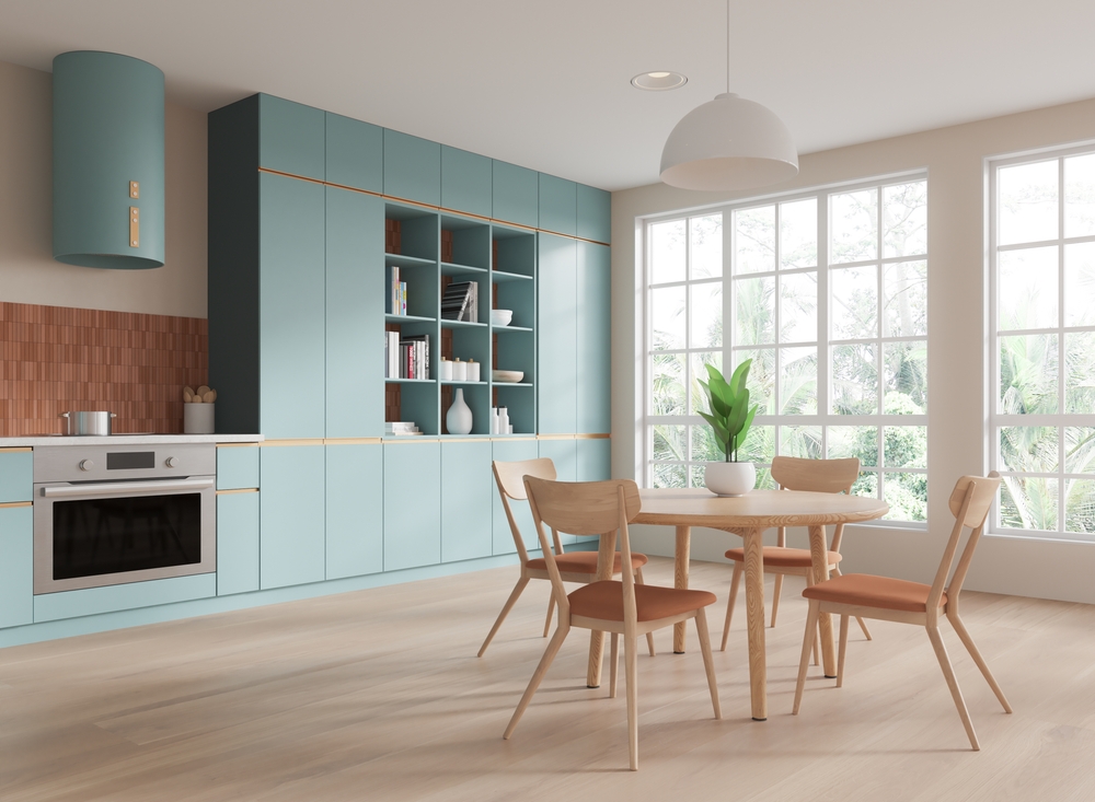 แต่งห้องครัวมูจิมินิมอลด้วยโทนสีฟ้า