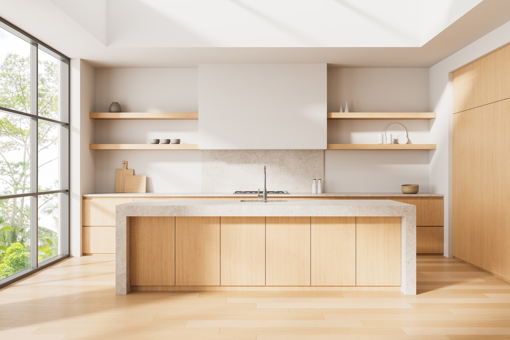 แต่งห้องครัวมูจิมินิมอลด้วยท็อปเคาน์เตอร์หิน