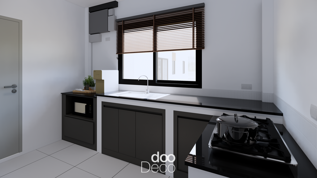 การออกแบบ 3D ห้องครัวโมเดิร์น