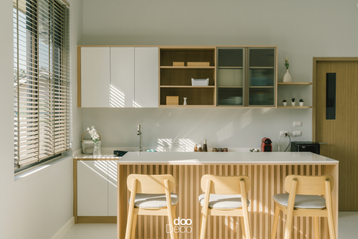 งานตกแต่งและบิ้วอิน-ฟิตอินสไตล์ Minimal ห้องครัว