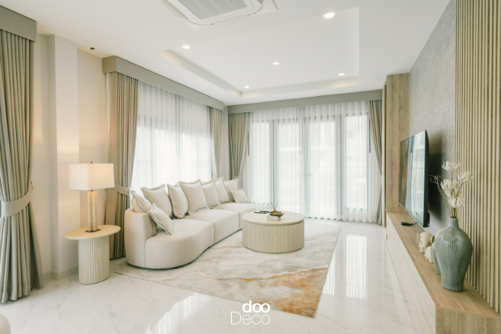 งานตกแต่งและบิ้วอิน-ฟิตอินสไตล์ Modern Luxury มุม Living