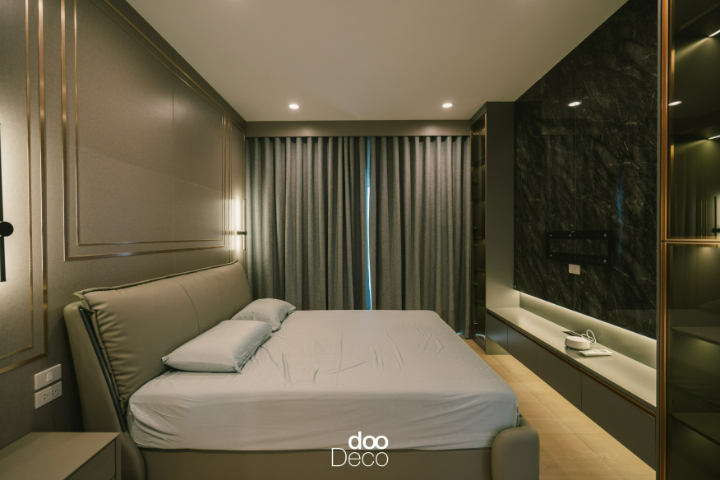 ผ้าม่านโทนสีแดง