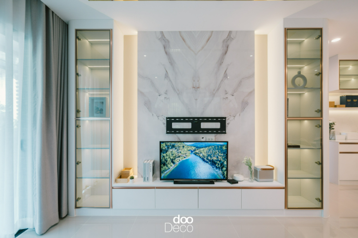 งานตกแต่งและบิ้วอิน-ฟิตอินสไตล์ Modern Luxury ห้องนั่งเล่น