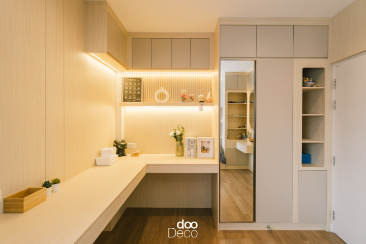 บิ้วอิน-ฟิตอินชั้นวางของรูปตัว L