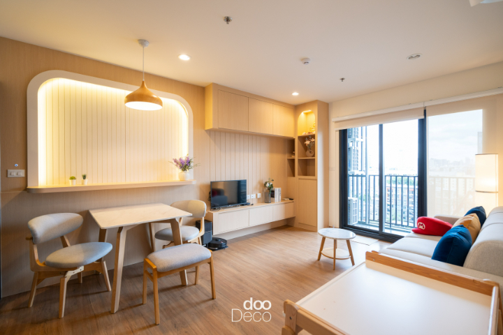 ผลงานออกแบบตกแต่งห้องนอน THE LINE VIBE Phahonyothin